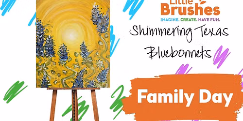 $30 Shimmering Texas Bluebonnets Family Day Painting