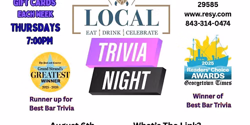 Thursday night Trivia Year Six!