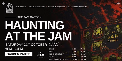 HAUNTING AT THE JAM | SAT 31 OCT | EMERGING BEATS UK