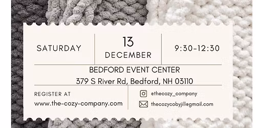 DIY Chunky Knit Blanket Workshop @ Bedford Event Center