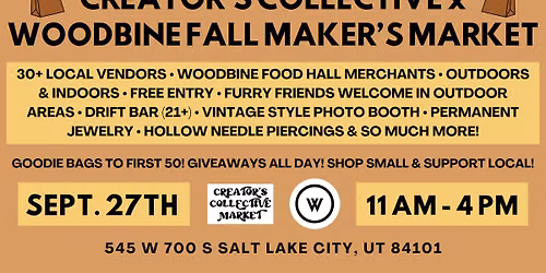 Creator's Collective x Woodbine Food Hall "Fall Maker's Market"