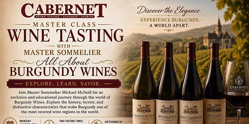 Master Class Wine Tasting with Master Sommelier Michael McNeill