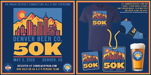 Denver Beer Company 50k Run | Solo or Relay | Co Brewery Running Series