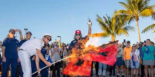 End of hurricane season Flag burning 