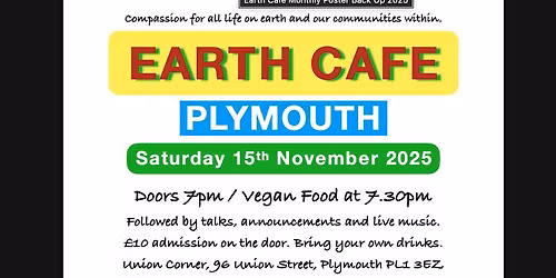 Earth Caf\u00e9 15th November 2025