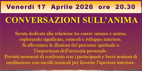 CONVERSAZIONI SULL'ANIMA