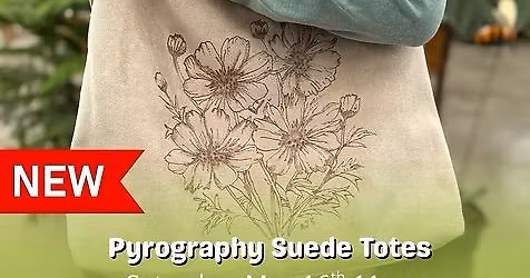 Pyrography Suede Totes