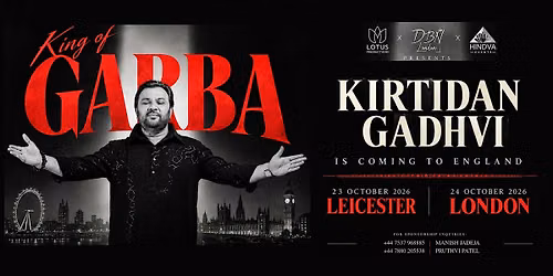 Kirtidan Gadhvi Live \u2014 King of Garba | Post-Navratri Garba Night Leicester