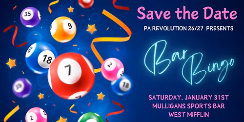 PA REVOLUTION BAR BINGO