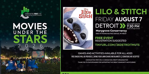 Movies Under The Stars Detroit: Lilo & Stitch