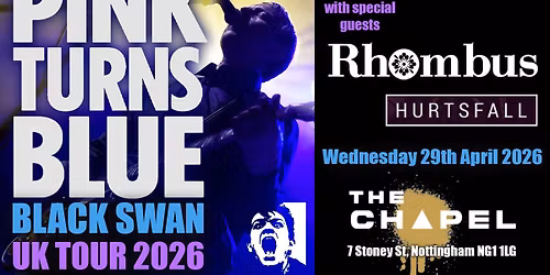 PINK TURNS BLUE\u00a0- The Black Swan Tour + Rhombus &amp; Hurstfall