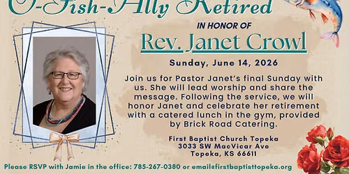 Celebrate Pastor Janet's Retirement