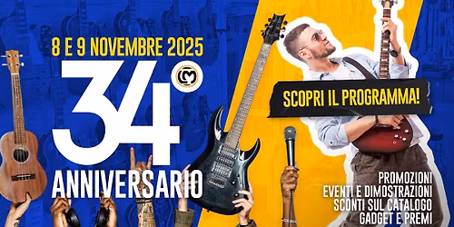 34\u00b0 Anniversario Lucky Music 8-9 Novembre 2025