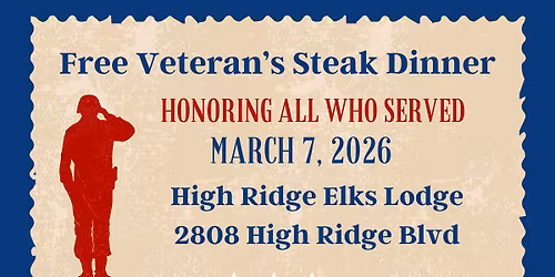 Veterans Steak Dinner