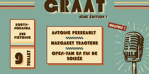 Le GRAAT présente Antoine Perreault et Margaret Tracteur sur la rue piétonne !