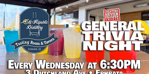 Weekly General Trivia at Old Republic Distillery - Ephrata