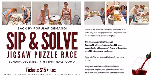 Sip & Solve Jigsaw Puzzle Race