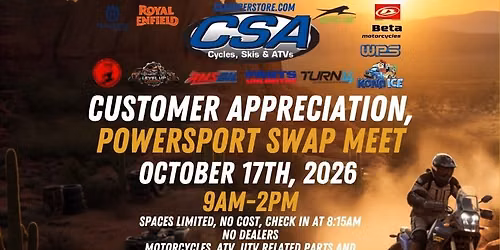 Customer Appreciation & Powersports Swap Meet! 