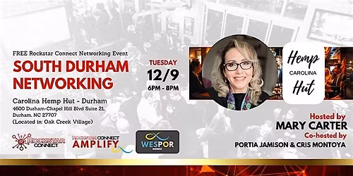 Free South Durham Rockstar Connect Networking Event (December, NC)