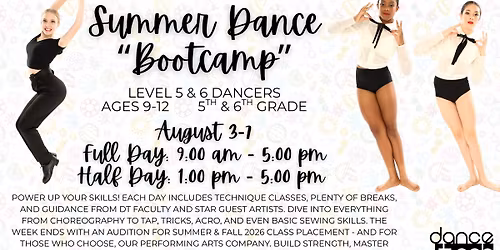 Dance Bootcamp Ages 9-12