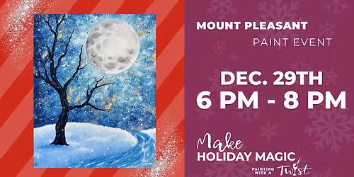 Snowy Moon River - Paint and Sip Event
