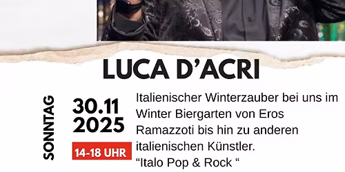 Livemusik im Winterwald mit LUCA D\u2018Acri
