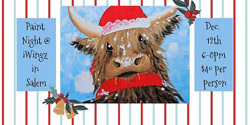 Highland Cow Paint Night at iWingz in Salem