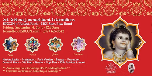 Janmashtami Celebrations @ ISKCON of Round Rock
