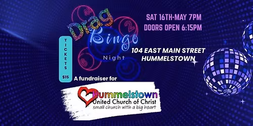 \ud83c\udf89\u2728 HUCC Drag Bingo May 2026 Fundraiser \u2728\ud83c\udf89