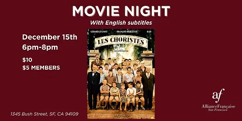 Movie Night: Les choristes - December 15th 2026