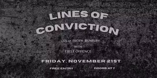 Live at Froth, Bunbury w\/ First Offence