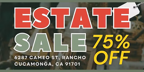 ESTATE SALE BLOWOUT - ALL 75% OFF 1 DAY ONLY