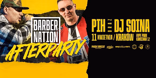 11.04 | BARBER NATION | KRAK\u00d3W | AFTERPARTY | PIH | DJ SOINA | FB FREE