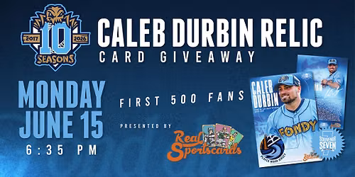Caleb Durbin Relic Card Giveaway 