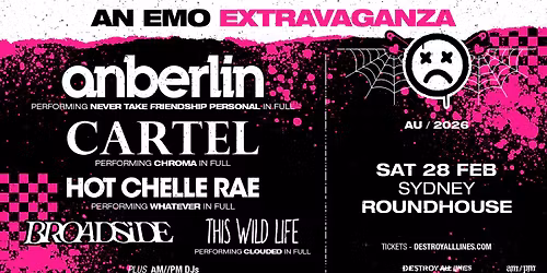 An Emo Extravaganza \/\/ Sydney \/\/ Feat. Anberlin, Cartel, Hot Chelle Rae & more \/\/  Roundhouse