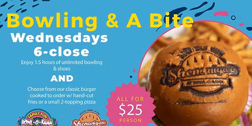 Bowling & A Bite Every Wednesday at Bowl-O-Rama