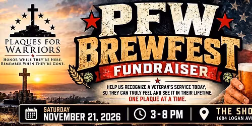 Plaques for Warriors Brewfest Fundraiser