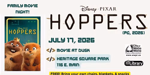 Family Movie Night at Heritage Square Park: Hoppers