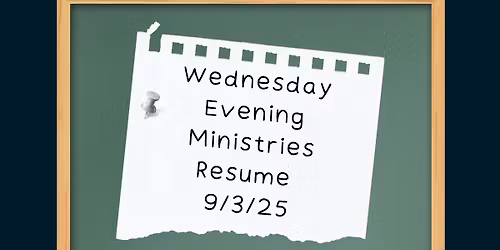 Wednesday Night K- 12th