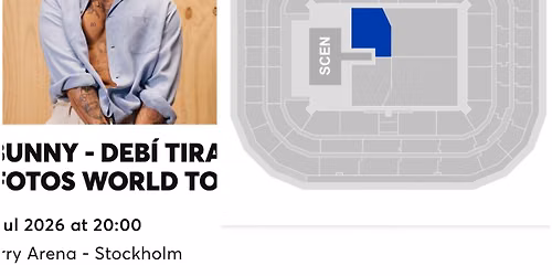 Bad Bunny 2026 Stockholm \u2013 VIP Golden Circle Ticket