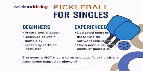 Pickleball Singles Clinic\/Social Long Island