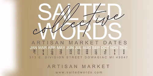 Salted Words Dec 4-5-6 Artisan Market 313 E. Division Street Handmade Collective