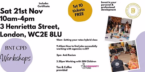 BNT CPD Workshops- November