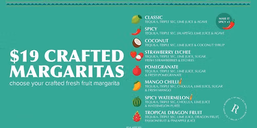 Crafted Fresh Fruit Margaritas