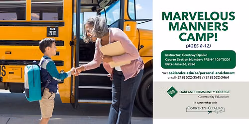 Marvelous Manners Camp (Ages 8-12)