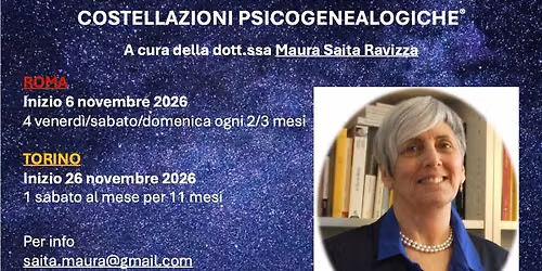 Formazioni Psicogenealogia junghiana e Costellazioni psicogenealogiche novembre 26 Roma e Torino