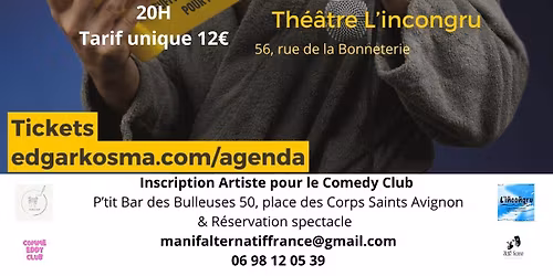 La M\u00e9tamorphose d'Edgar Kosma en avant premi\u00e8re du OFF Avignon 2026 