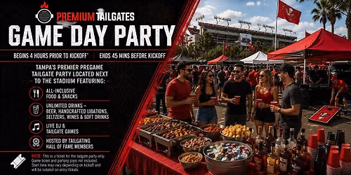Premium Tailgate Party: Tampa Bay Buccaneers vs. Carolina Panthers