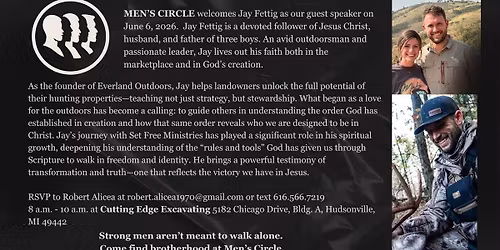 June Men's Circle - Jay Fettig, Guest Speaker