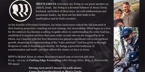 June Men's Circle - Jay Fettig, Guest Speaker